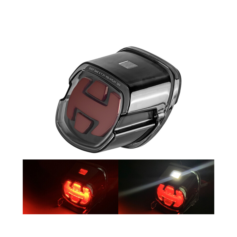 (A) Motorcycle Brake Tail For Harley Dyna Fat Boy Flstf Night Train Fxstb Softail Sportster Road King Light 9180193662603