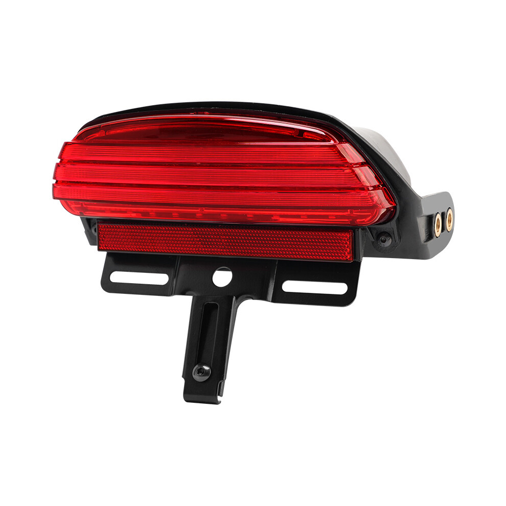(Style4) Motorcycle Mudguard Tri-Bar Led Tail Brake Fender Fit For Harley Dyna Fat Bob Softail Fxstb Fxstc Light 9180193672411