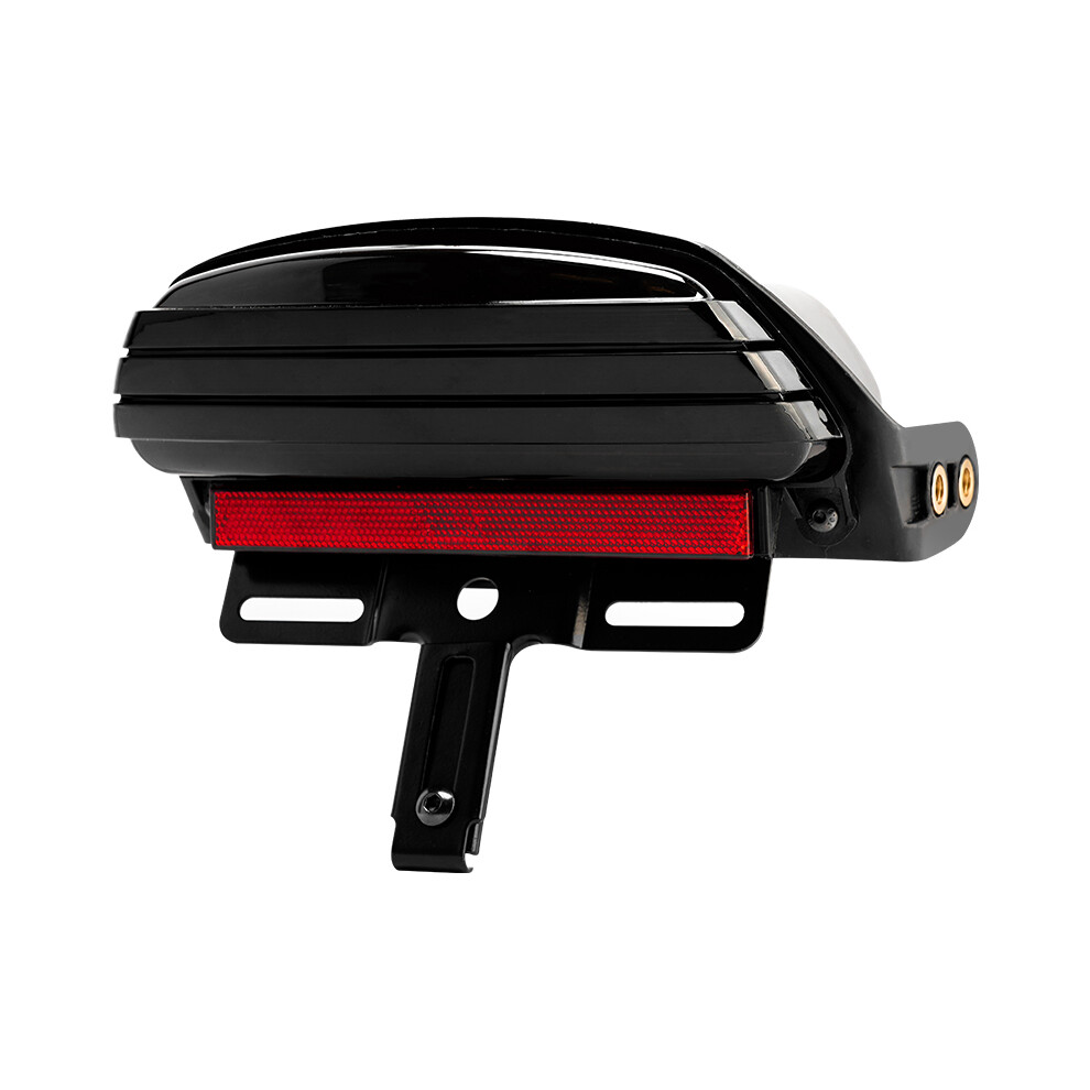 (Style1) Motorcycle Mudguard Tri-Bar Led Tail Brake Fender Fit For Harley Dyna Fat Bob Softail Fxstb Fxstc Light 9180193672428