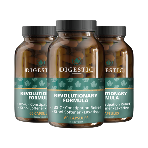 (3 Bottles (180 Count)) Digestic - Laxative for Constipation Relief, Stool Softener 100% Natural, Colon Cleanse, Detox Cleanse, Bloating and Gas Relief