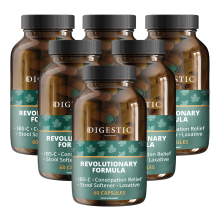 (6 Bottles (360 Count)) Digestic - Laxative for Constipation Relief, Stool Softener 100% Natural, Colon Cleanse, Detox Cleanse, Bloating and Gas Relief