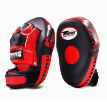 Twins Microfibre Focus Mitts Black-Red