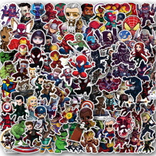 100 Stück Marvel Avengers Superhelden-Aufkleber, Sport-Aufkleber für Kinder