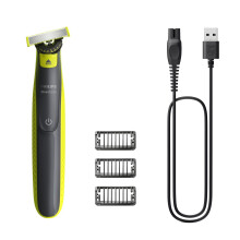 Rasa capelli - Philips - OneBlade 360 QP2724/23 - Lama 360 - 3 teste di taglio - Ricaricabile