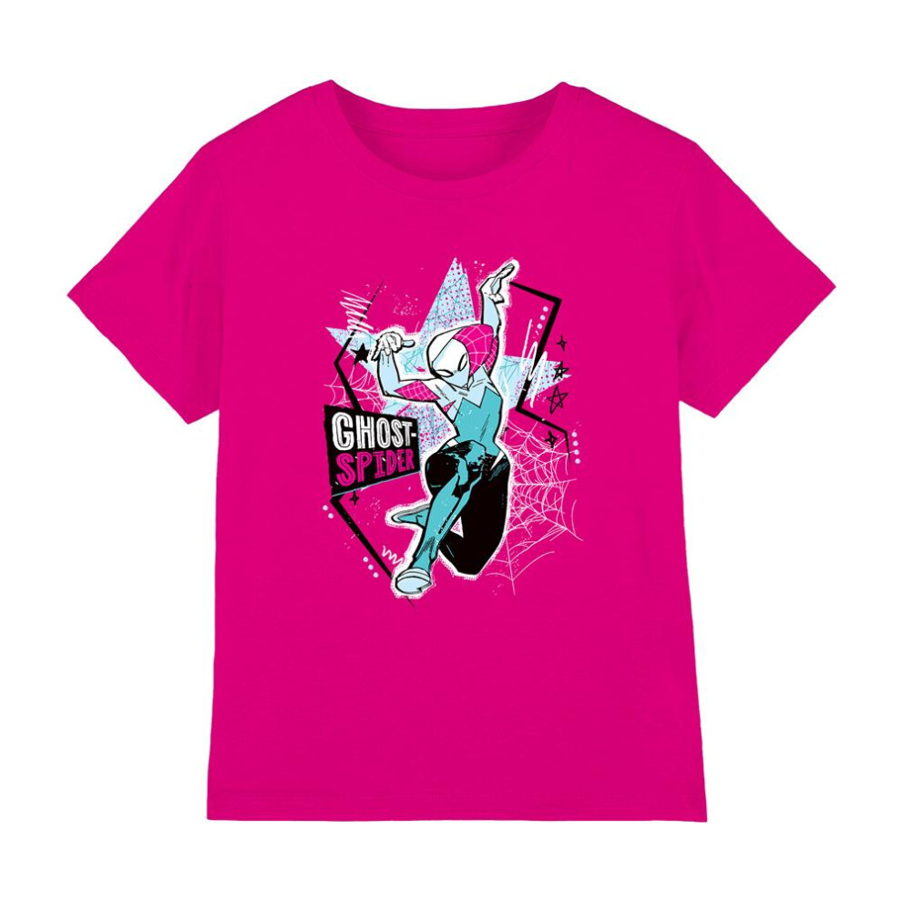(12-13 Years, Fuchsia) Marvel Childrens/Kids Webstar Ghost-Spider T-Shirt