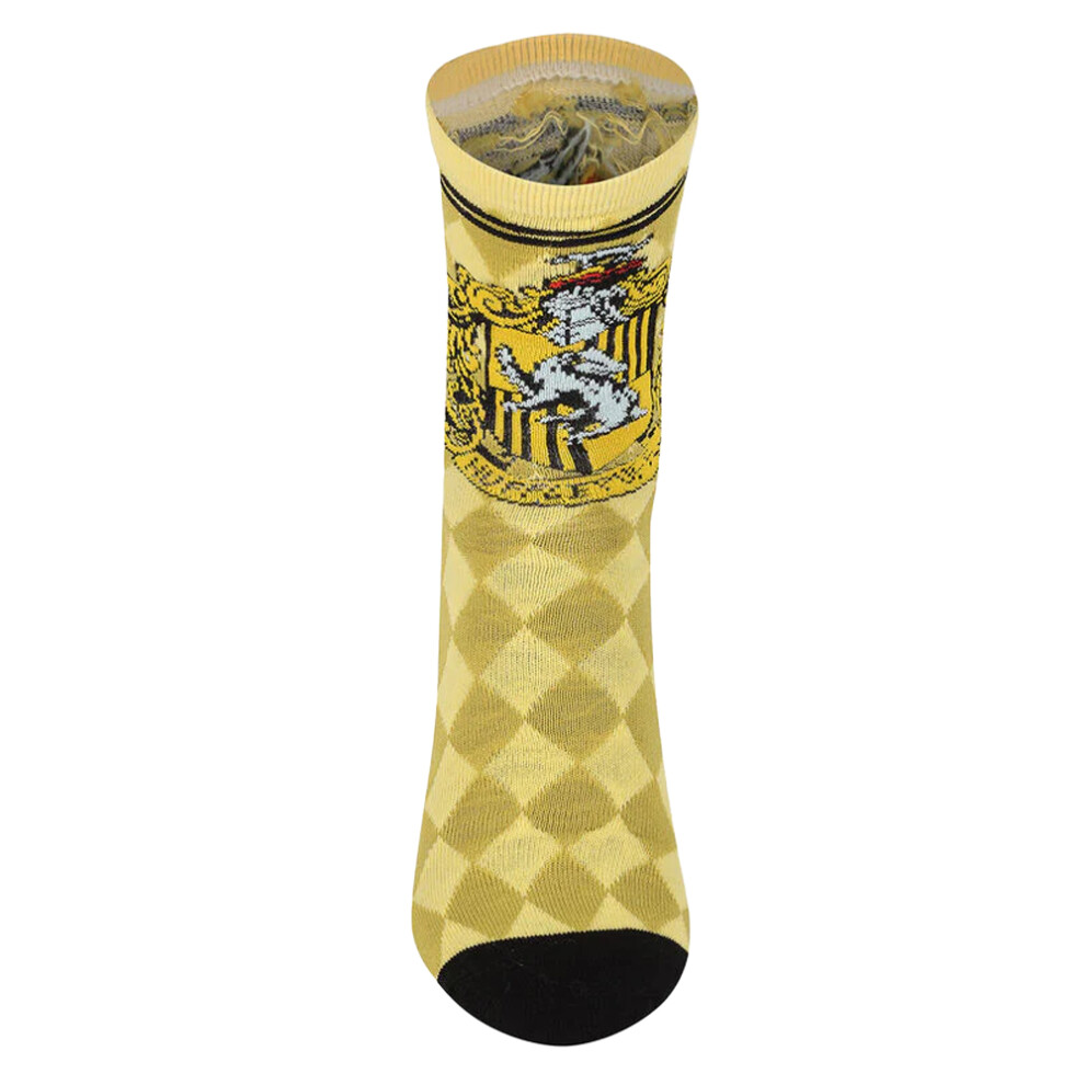 (L-XL, Yellow/Black) Harry Potter Unisex Adult Hufflepuff Socks-image-OPC-PGMYMGT-NEW