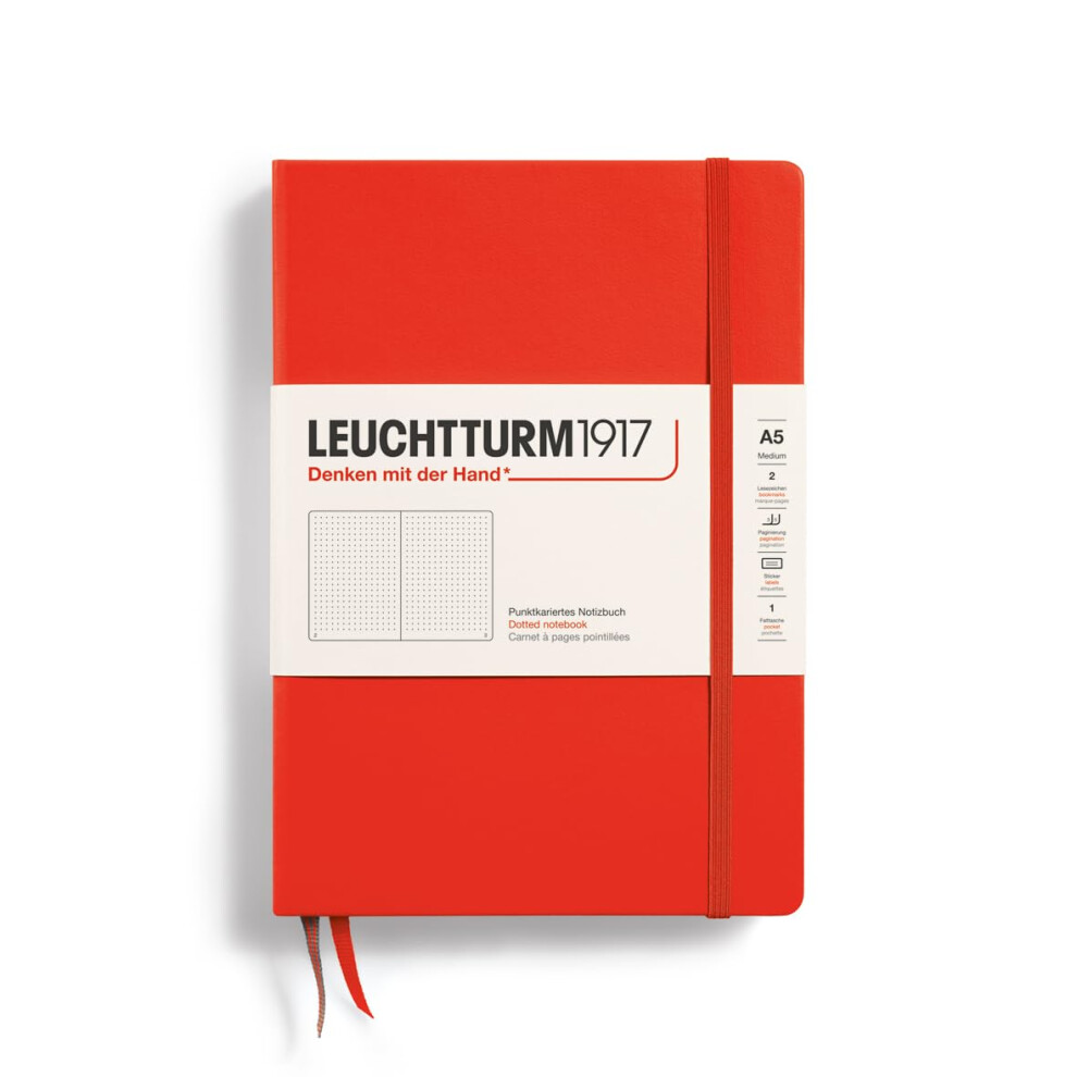 LEUCHTTURM1917 - Re:Combine Your Thoughts - Hardcover Notebook - 251 Numbered Pages Dotted Paper  Lobster-image-OPC-PG522NK-NEW
