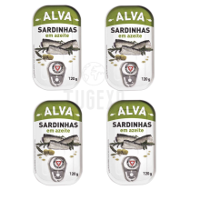 4 x Cans Sardines in Olive Oil 120g (4.23 oz) Portuguese Alva Portugal