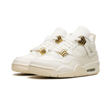 (Air Jordan 4 UK 4) Women's Trainer 4s Retro "Metallic Gold"