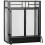 Homcom HOMCOM 3-Panel Folding Freestanding Fireplace Screen with Door Metal Mesh, Black 8