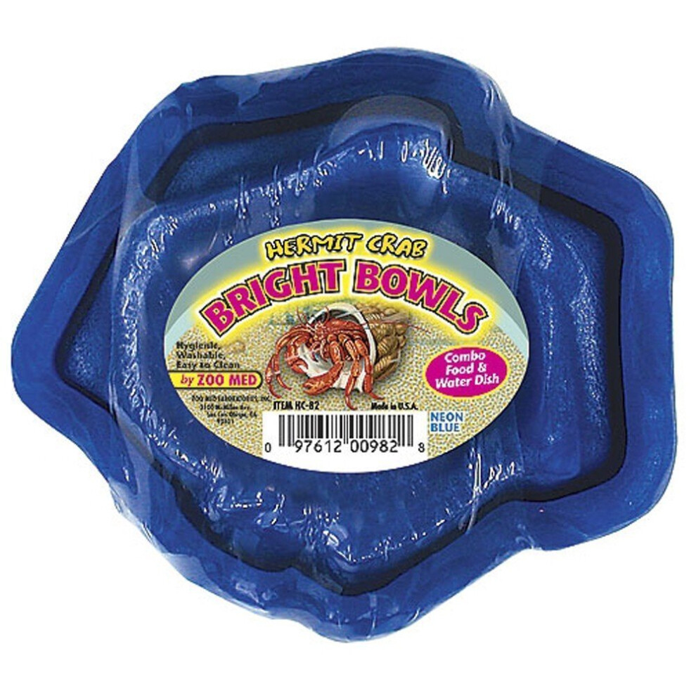 Zoo Med Hermit Crab Bright Bowl Blue