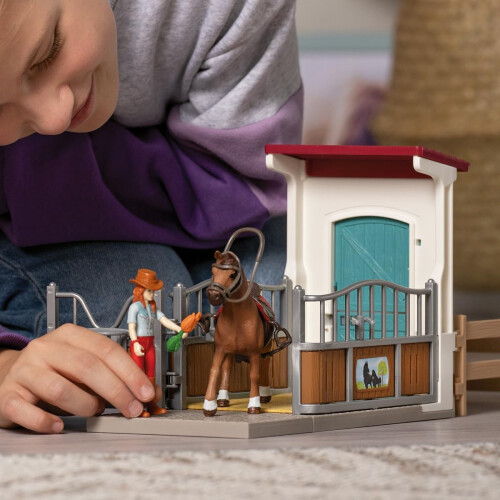 Schleich Box per cavalli Schleich con Hannah e Cayenne 2