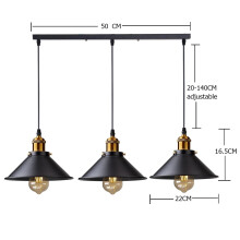 (3pcs Long, NO Bulb) Vintage LED Iron Lampshade Retro Chandeliers Russia Pendant Lights