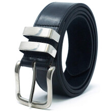 Ossi Herrengrtel, 38 mm, mit doppelter Schlaufe, Schwarz, 3XL
