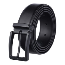 Weifert Herren-Kleidergrtel, schwarze Ledergrtel fr Jeans (3032, Schwarz2)