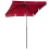 Outsunny Outsunny Aluminium Sun Umbrella Parasol Patio Rectangular 2M x 1.3M Red 9