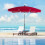 Outsunny Outsunny Aluminium Sun Umbrella Parasol Patio Rectangular 2M x 1.3M Red 1