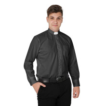 IvyRobes Mens Tab-Gallr hossz ujj papi ing XX-nagy szrke (nyakmret 16,5"""")