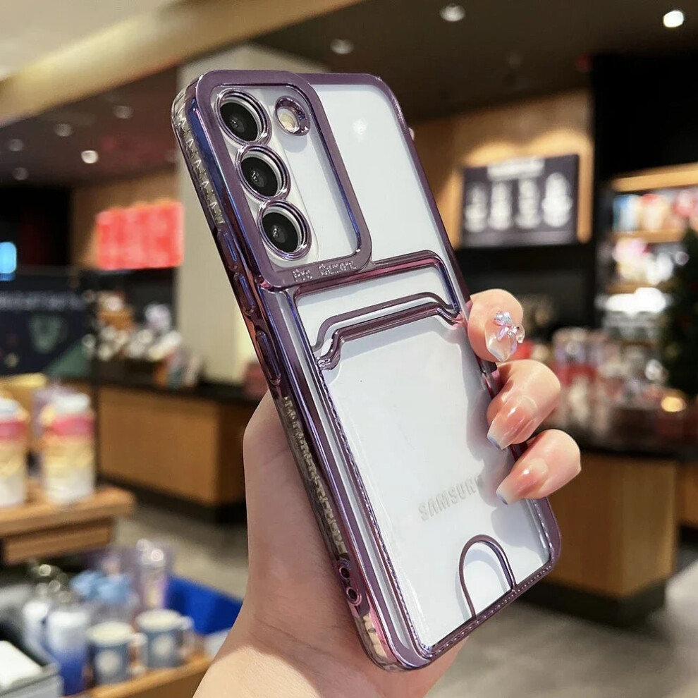 (, A32 4G) Wallet Card Holder Phone Case For Samsung Galaxy S24 S23 S22 S21 S20 Fe Purple 4017504345144