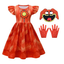 (Puppy Asahi skirt, 140CM) New Anime COS Poppy's Game Time Smiling Animals Girls Dress