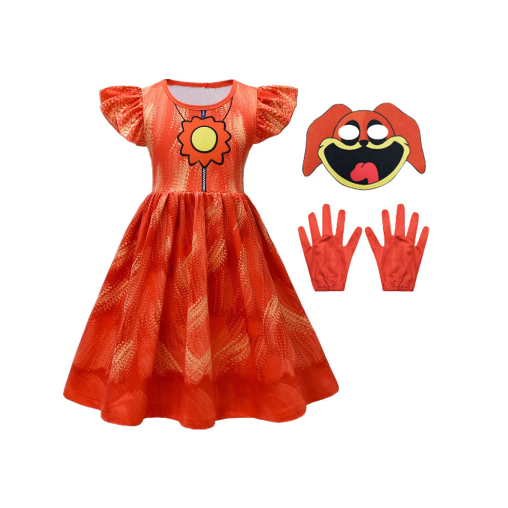 Xylfly (Puppy Asahi Skirt, 140Cm) New Anime Cos Poppy's Game Time Smiling Animals Girls Dress