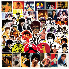 100 Stück ästhetische Aufkleber Bruce Lee China Kung Fu Sportaufkleber für Kinder