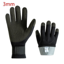 (3mm, XXL) 3/5mm Thicken Kevlar Diving Gloves Scratch Proof Fish Hunting Warm Gloves Deep Dive Underwater Spearfishing Skiing Gloves