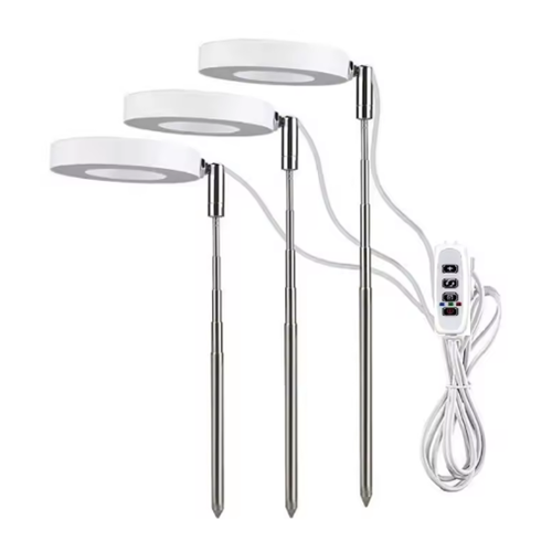 LED Grow Light Full Spectrum Plant Lamp Adjustable Dimmable 3 Head