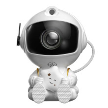 (White Star) Galaxy Star Astronaut Projector Light Starry Sky Porjectors Lamp Decoration Bedroom Room Nebula LED Night Light Child Adult Gift