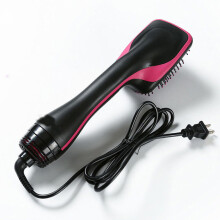 (black, UK) Hair Dryer One Step Electric Hot Air Brush Travel Hairdryer Hairbrush Professional Hair Straightening Hairbrush Styling Tool