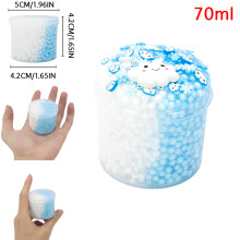 (Blue) 70ml Pack Strawberry Cloud Crunchy Fluffy Slime kit Foam Ball Fruit Sprinkles Slime for Girl and Boys Birthday Gifts Party Favor