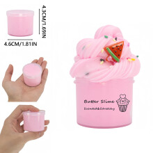 (1pc Pink 70ml) 3Packs 70ml Slime Butter Soft Stretchy And Non-sticky Slime Kit Watermelon Cloud Slime DIY Making Set Scented Toys Favors Gifts