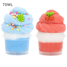 (red and blue 70ML) Slime Para Niños Kit Cloud Thousand Silk Cloud Colored Mud Clay Fluffy Plasticine for Kids Toy Envio Gratis