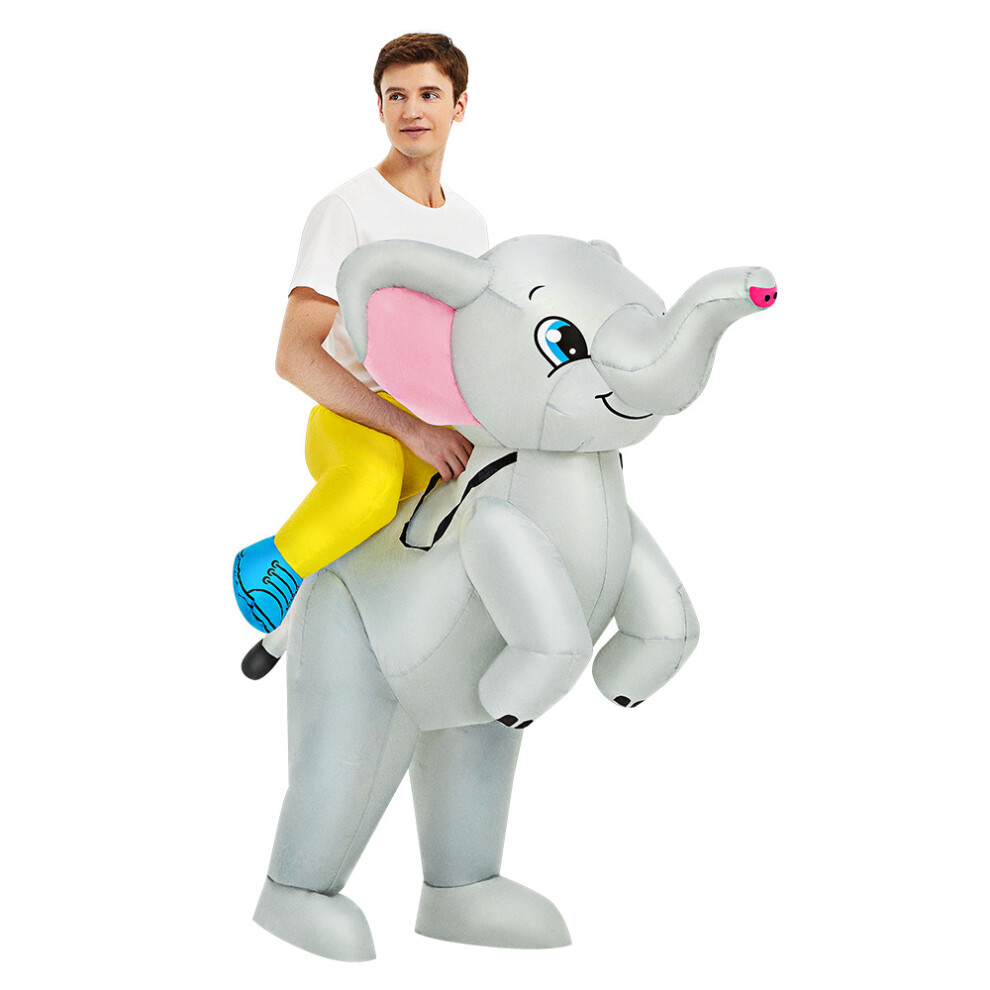 Closkye (Elephant, Zhongtong 125-145Cm) Halloween Dinosaur Inflatable Clothing Cross-Border Flamingo Rabbit Funny Inflatable Doll Costume Not,Specified