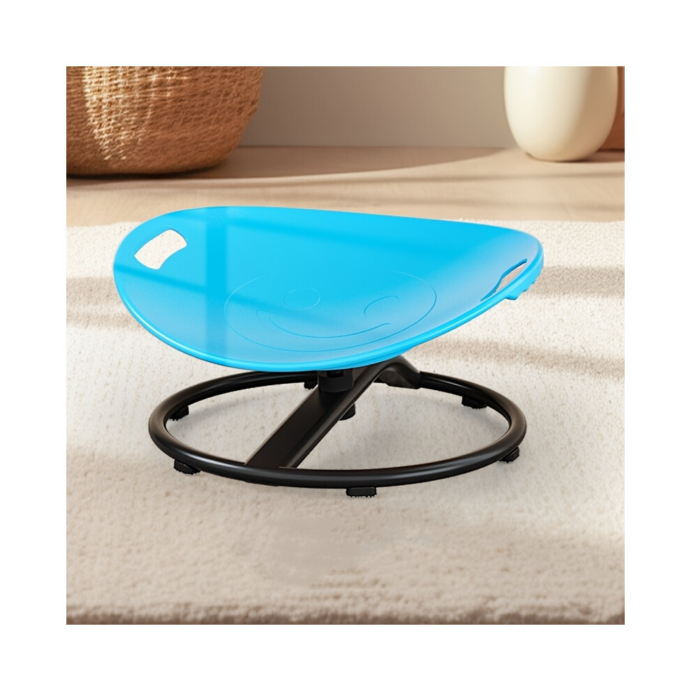 (Blue) Ergonomic Sensory Spinner Chair - Wave Motion Design, Non-Slip Metal Base, Durable Plastic, Ideal and Rehabilitation Spaces