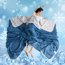 (Dark Blue, 200*230cm) 1pc Cool Summer Quilt CoolingQuilt Thin and Breathable Machine Washable Suitable for Hot Sleepers Air Cooling Quilt
