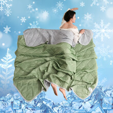 (Fruit Green, 150*200cm) 1pc Cool Summer Quilt CoolingQuilt Thin and Breathable Machine Washable Suitable for Hot Sleepers Air Cooling Quilt
