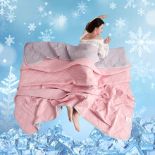 (Sakura Pink, 150*200cm) 1pc Cool Summer Quilt CoolingQuilt Thin and Breathable Machine Washable Suitable for Hot Sleepers Air Cooling Quilt