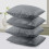 (4 Stripe Pillowcase) Grey Duvet Cover With Pillowcases & Fitted Sheets 4