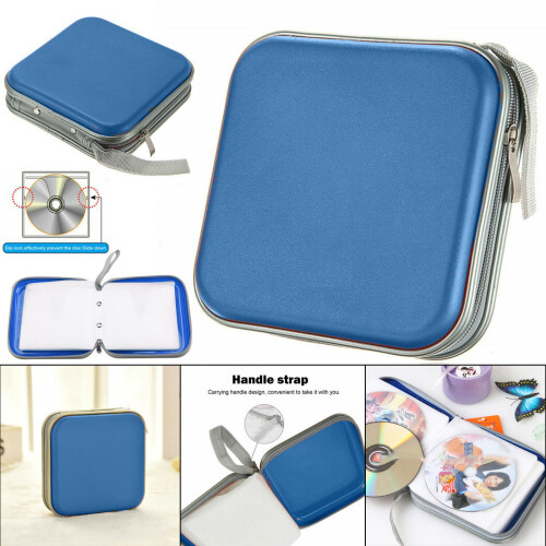 ATEK 40 Disc CD DVD Storage Carry Case Organizer Blue 2