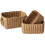 3pcs Woven Wicker Storage Baskets, Paper Rope Storage Boxes (Desert) 1