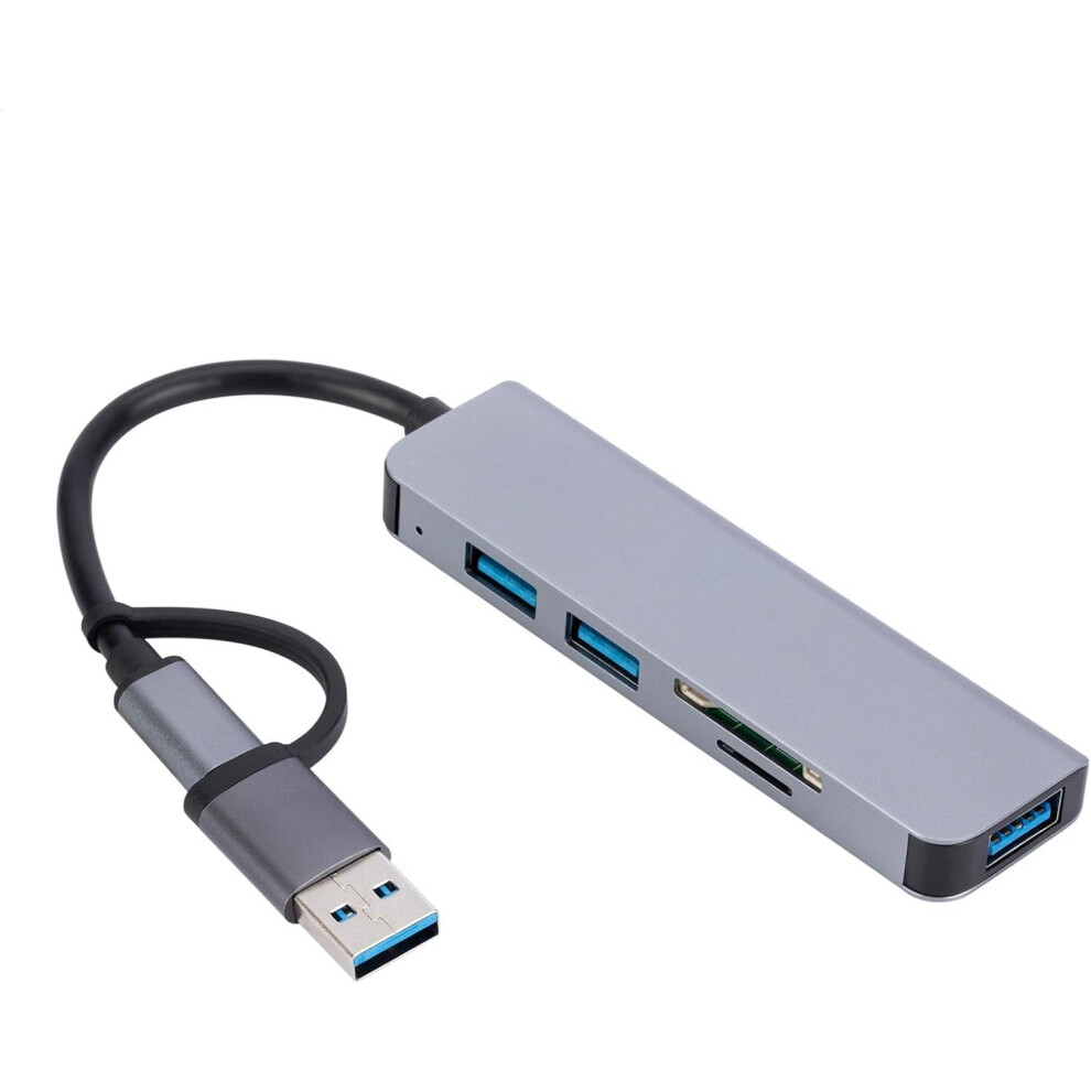 USB Type C Hub - Multiport USB Splitter for Laptop - 10cm Wear-Resistant Docking Station, Portable Cellphones Supplies for Data Transfer