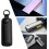 (Black) USB Flash Drive Pouch - USB Storage Leather Case - Leather Storage Case, Protective Cover, Small, Multiple Uses With Key Ring For USB Flash Drive, 4