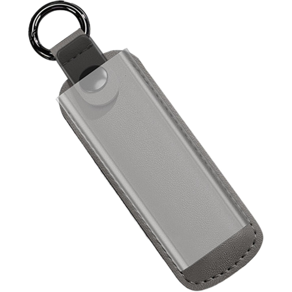 (Dark Gray) USB Flash Drive Pouch - USB Storage Leather Case - Leather Storage Case, Protective Cover, Small, Multiple Uses With Key Ring For USB Flas-image-OPC-PGMZPQG-NEW