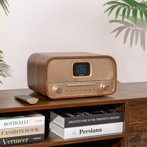 Roxel All-in-One Retro HiFi System CD Player, BT, DAB/DAB+ - Roxel Amber 2