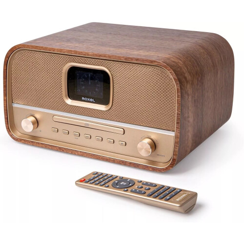 Roxel All-in-One Retro HiFi System CD Player, BT, DAB/DAB+ - Roxel Amber
