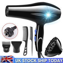 Hair Dryer 2200W Professional Style Nozzle Quiet Blower