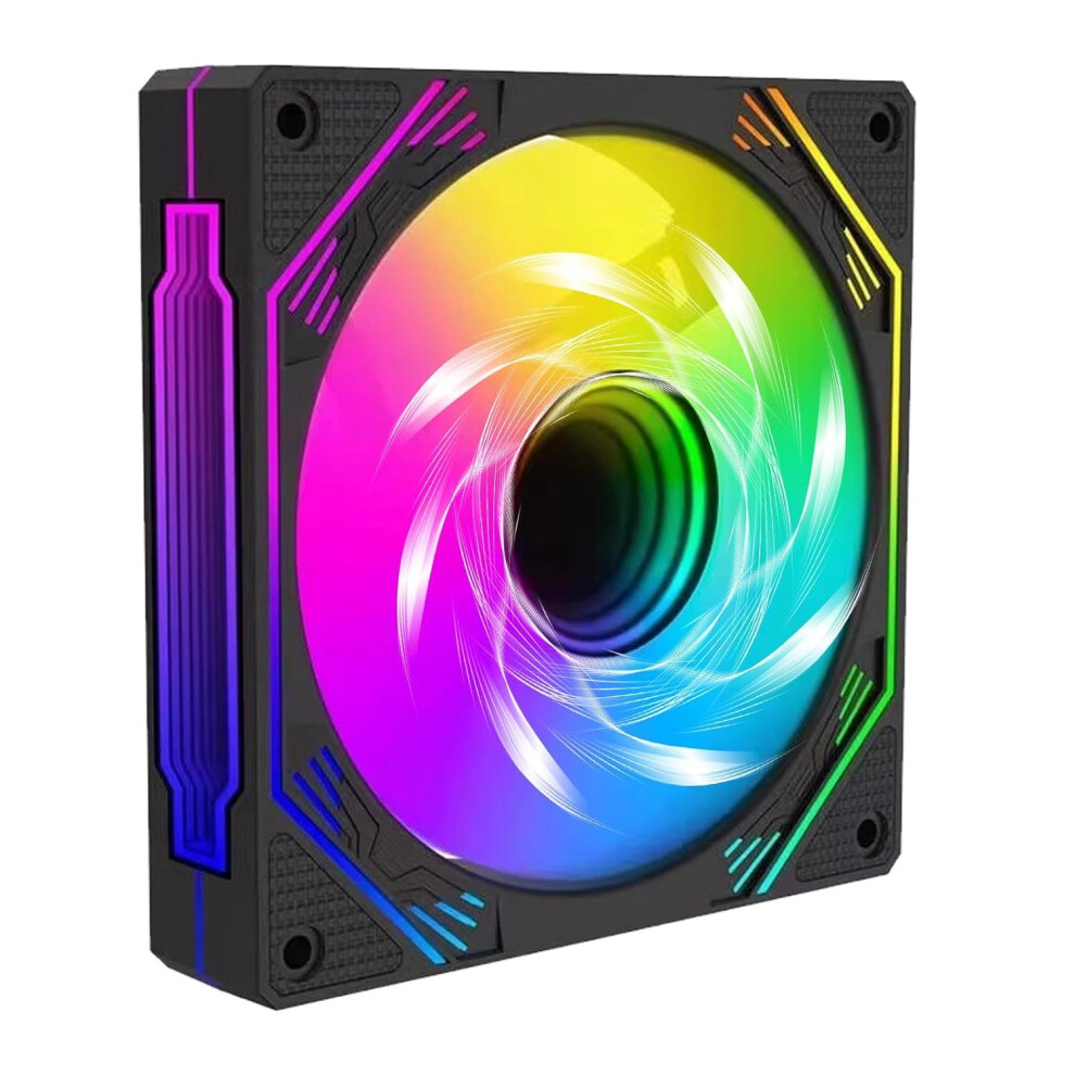 (black positive wind) Computer Fans,Silent Computer Fan - Computer Case PC Cooling Fan ARGB Quiet PWM Computer Cooler Cooling Case Fan for CPU