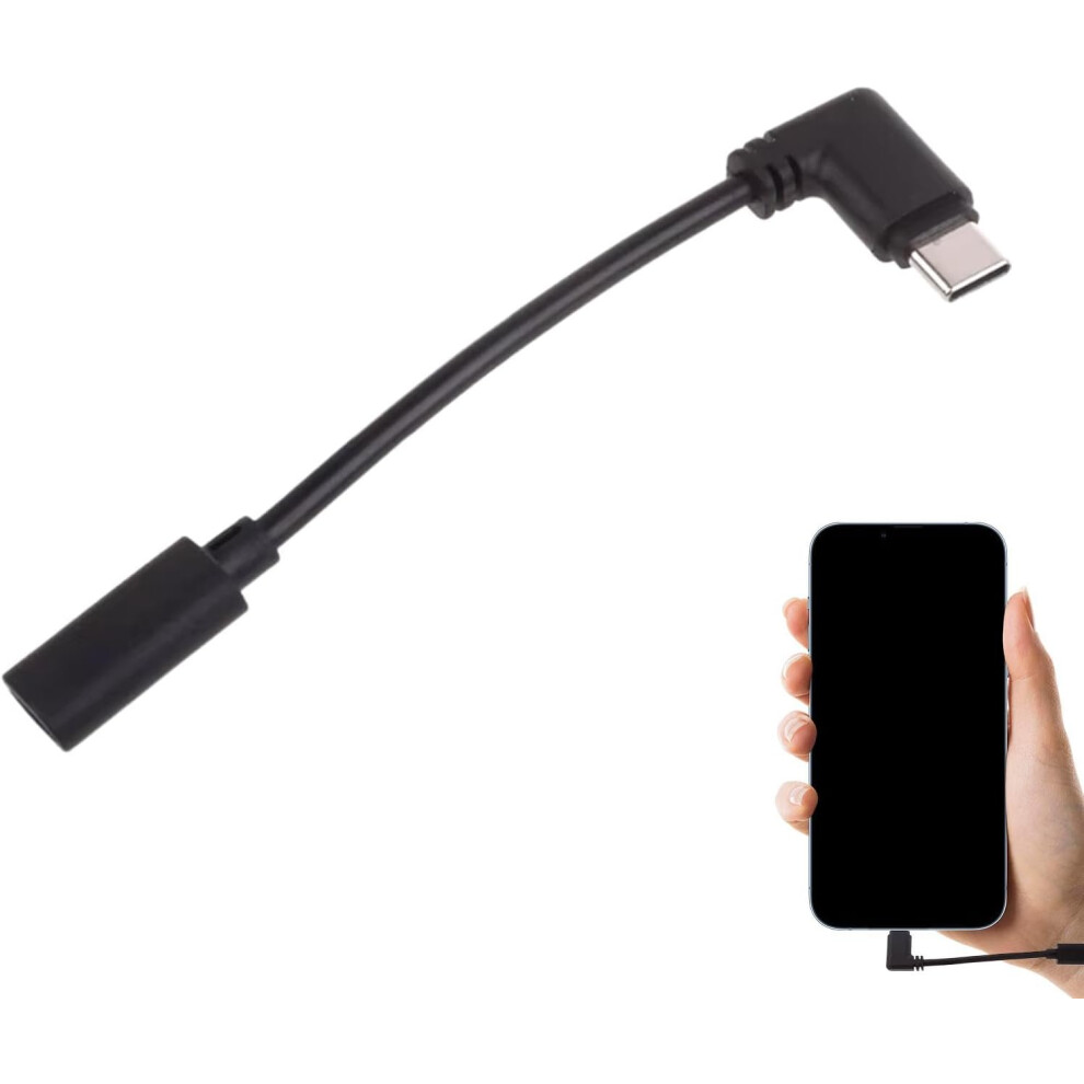 USB to Type C Adapter - Right Angle USB Male to USB C Female Cable Adapter - 5Gbps HD Video Audio Data Transfer Cord for Mobile Phones Tablets Laptops