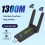 Wireless Adapter For PC | 1300Mbps High Gain Desktop Computer WiFi Dongle - High-Gain USB Network Receiver For Desktop Computer 4